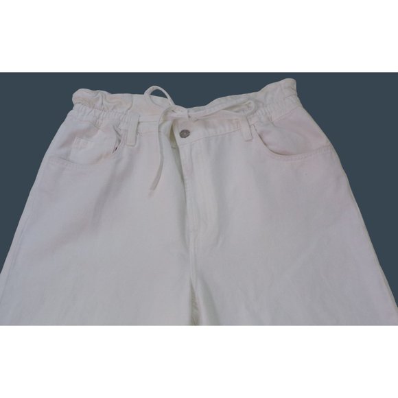 🆕 7 FOR ALL MANKIND Paperbag Balloon Leg Jeans Pants White 31 - Picture 4 of 8